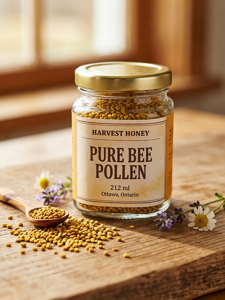 Pure bee pollen 1 oz containers